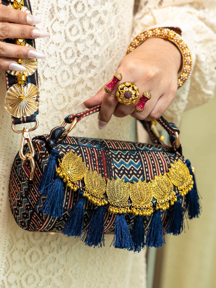 NeelKamal Ajrakh sling - Suave Bags