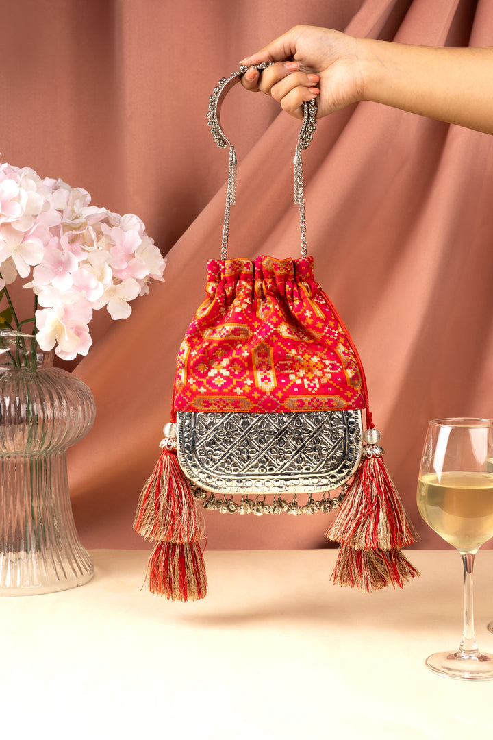 Red Patola Bliss Bag - Suave Bags