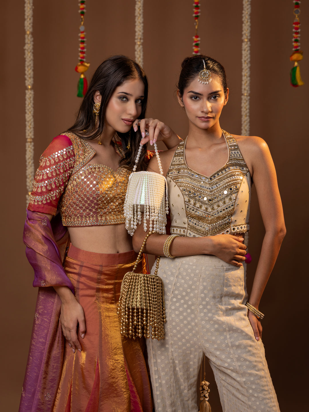 Pearl White Naaz Bucket Bag
