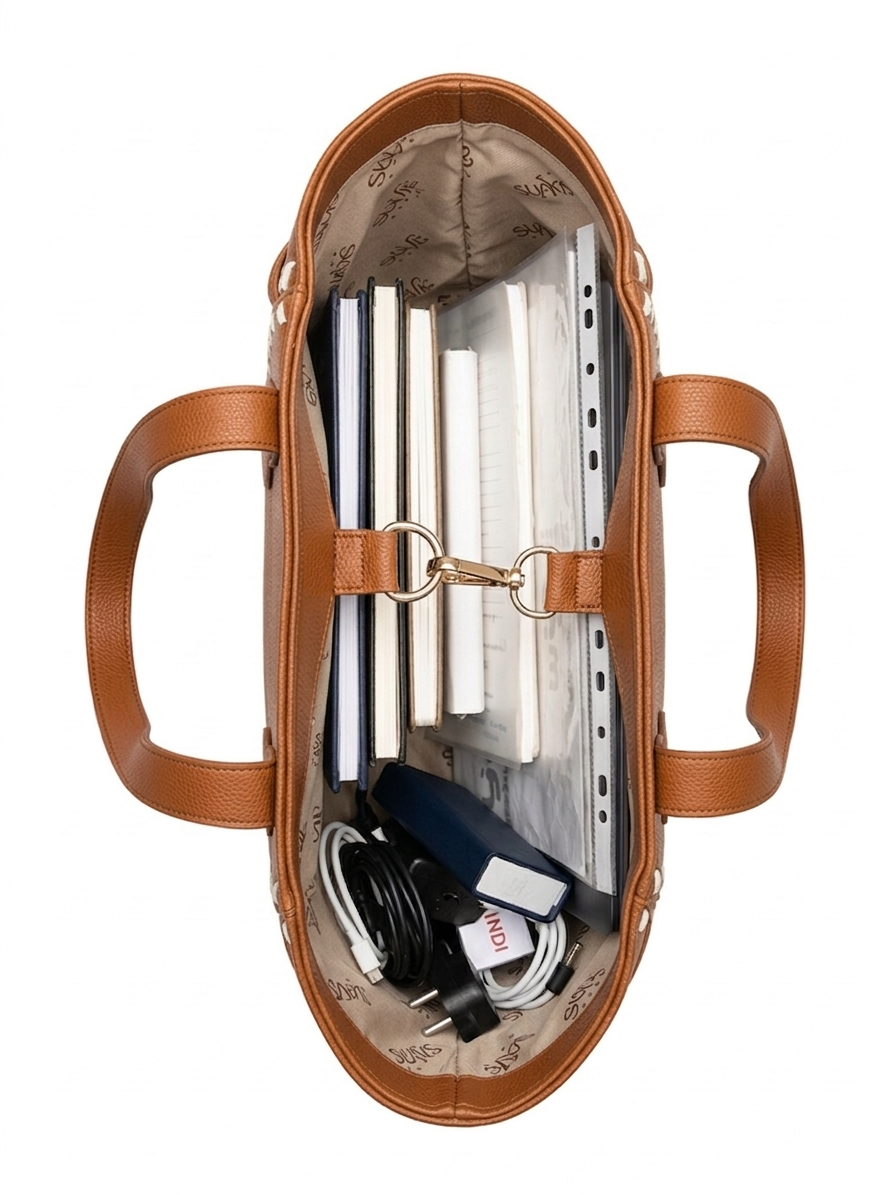 The Sienna Stitch Tote - Black
