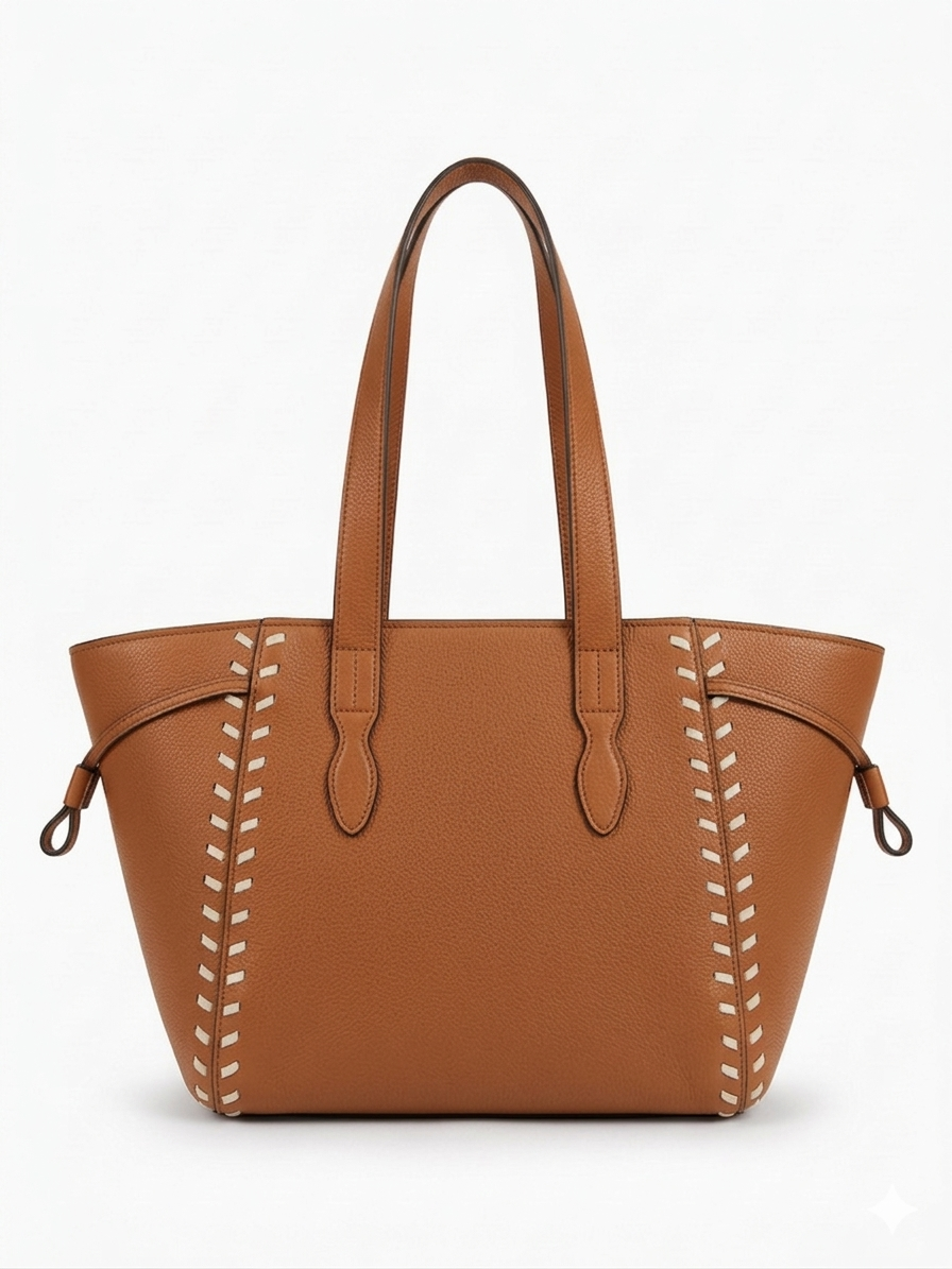 The Sienna Stitch Tote - Black