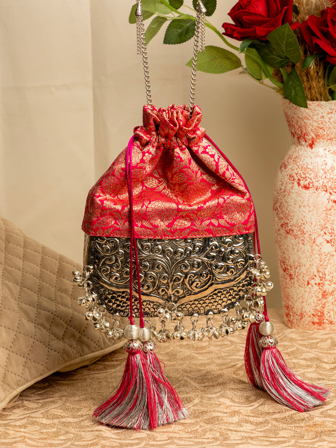 Pink Brocade Bliss Bag