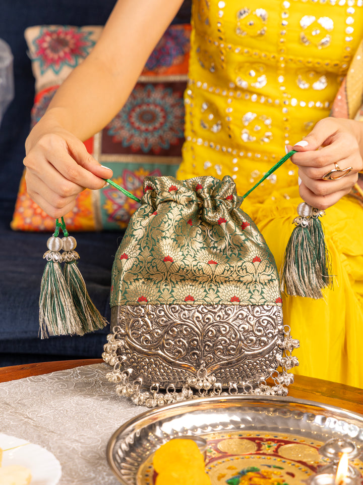 Green Brocade Bliss Bag