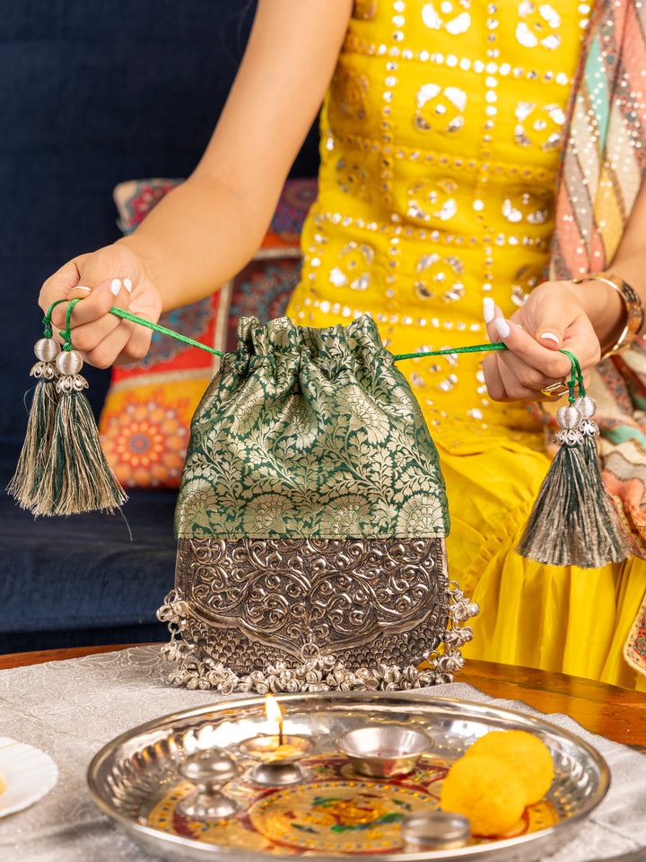 Green Brocade Bliss Bag