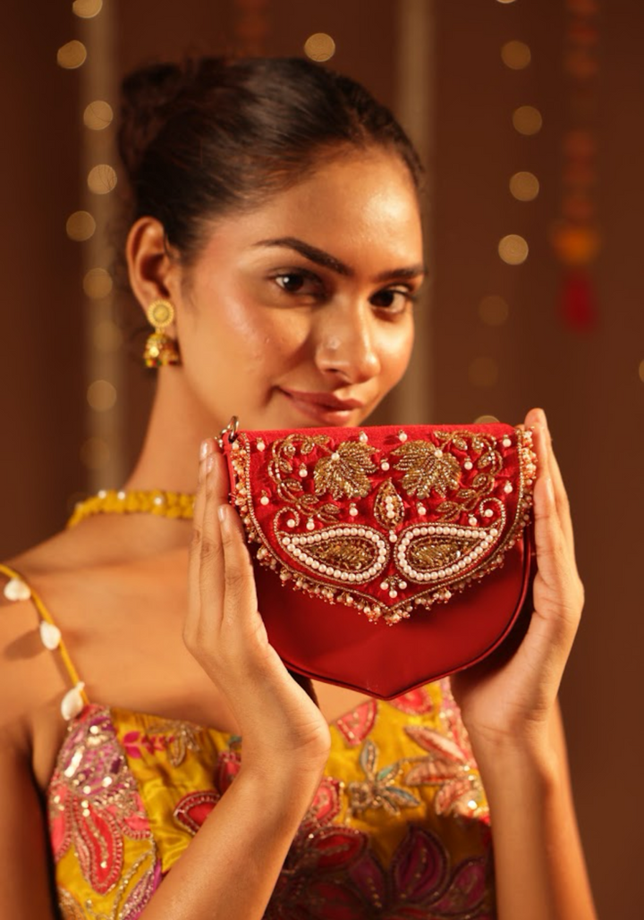Ruby Red Inara Handbag