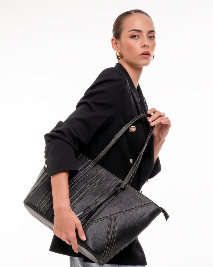 Classic Black Enigma Tote