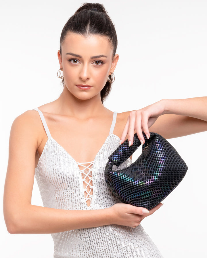 Black Halo Iridescent Handbag